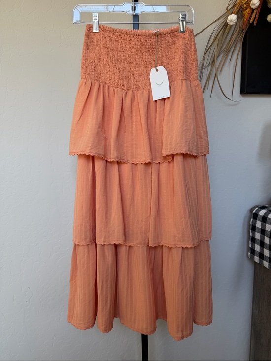 Free the Roses Dresses & Skirts - Free The Roses Smocked Ruffle Tiered Maxi Skirt Tangerine NWT Small